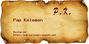 Pap Kelemen névjegykártya