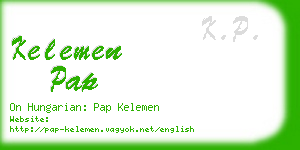 kelemen pap business card